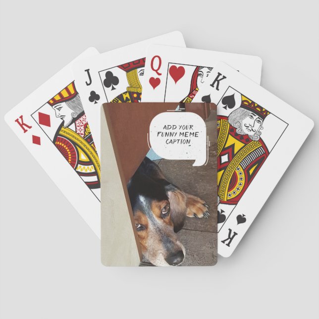 Create Your Own Meme Custom Funny Photo Poker Cards (Back)