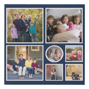 Create Your Own Memorable Family Photo Collage Faux Canvas Print