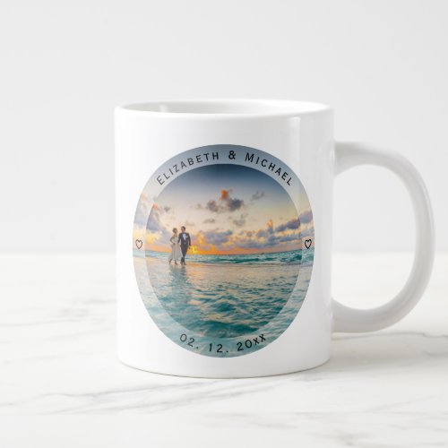 Create Your Own Memorable Newly Weds Wedding Photo Giant Coffee Mug