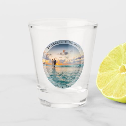 Create Your Own Memorable Newly Weds Wedding Photo Shot Glass