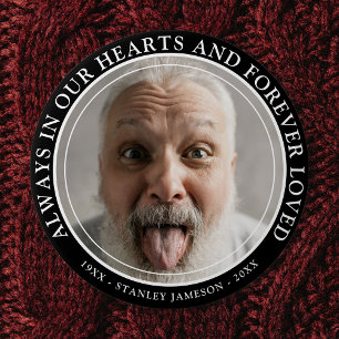 Create Your Own Memorial Photo & Text Tribute Button