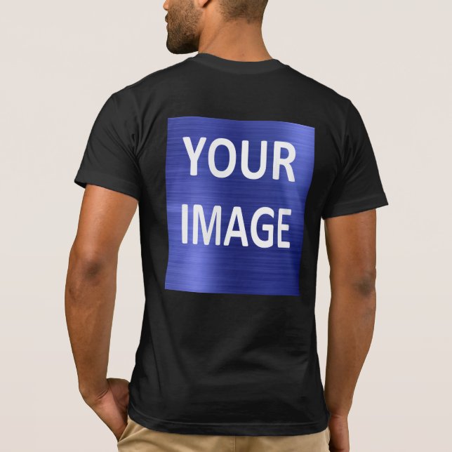 Create your own mens black T-Shirt (Back)