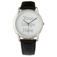 Create Your Own Men's Leather Watch at Zazzle