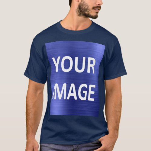 Create your own mens navy blue T_Shirt