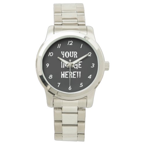 Create Your Own Mens Oversized Silver Bracelet Watch