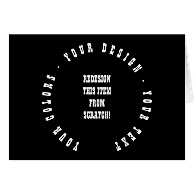 Create Your Own Menu Card (Front Horizontal)