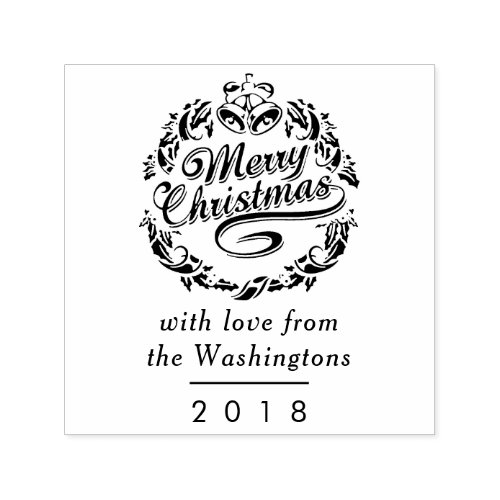 Create Your Own Merry Christmas Custom Message Self_inking Stamp