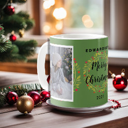 Create your own Merry Christmas family photo Coffee Mug