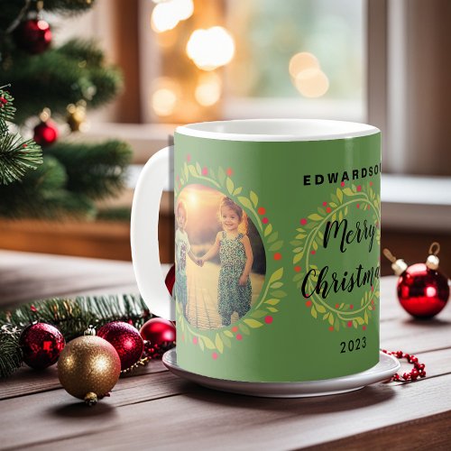 Create your own Merry Christmas family photo Coffee Mug