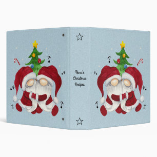Create Your Own Merry Christmas Tree Hugger Gnomes 3 Ring Binder