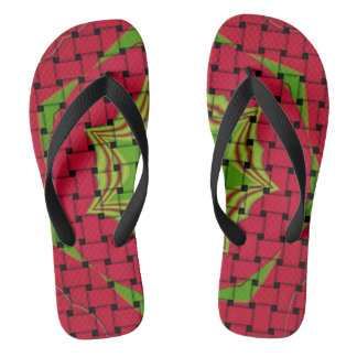 Create your own Merry Christmas Woven flips flops Flip Flops