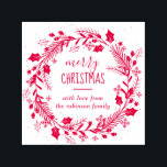 Create Your Own Merry Christmas Wreath Greeting Self-inking Stamp<br><div class="desc">Create Your Own Merry Christmas Wreath Greeting rubber stamp. Featuring the quintessential holly, ivy and pine sprig wreath with "Merry Christmas" and a customizable greeting message. This stamp is perfect for adding that festive touch to all your letters this Christmas. Click the "Personalize this template" button to add your own...</div>