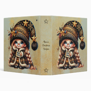 Create Your Own Merry Magical Christmas Gnome 3 Ring Binder