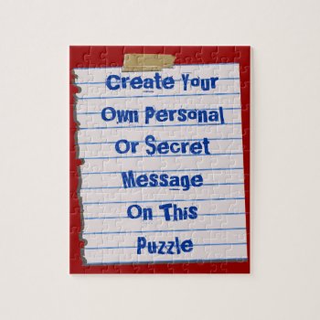 Create Your Own Message Puzzle by mvdesigns at Zazzle