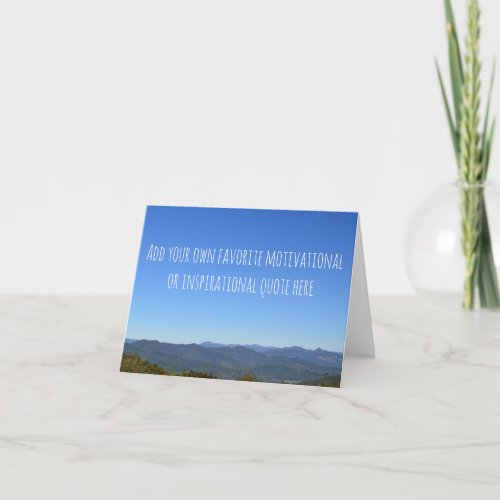 Create Your Own Message Scenic Mountain Horizon Card