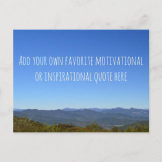 Create Your Own Message Scenic Mountain Horizon Postcard