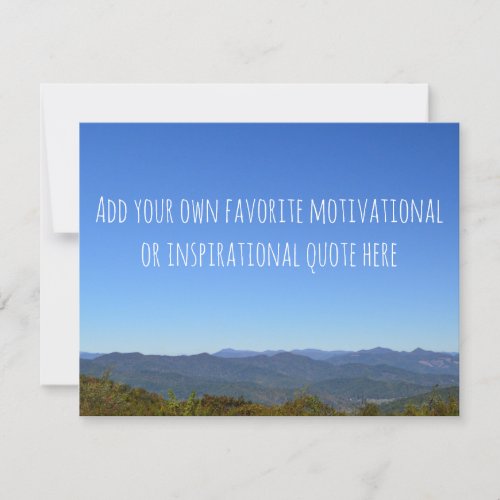 Create Your Own Message Scenic Mountain Horizon Thank You Card