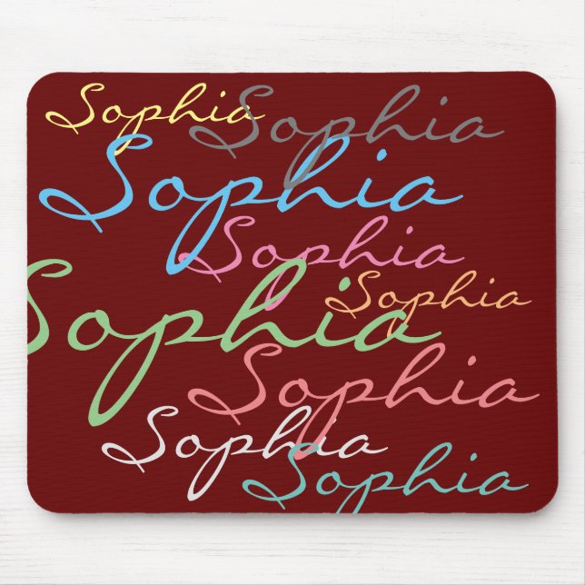 Create your own messy name text unique calligraphy mouse pad (Front)