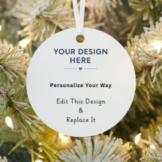 Create Your Own Metal Circle Ornament with Ribbon