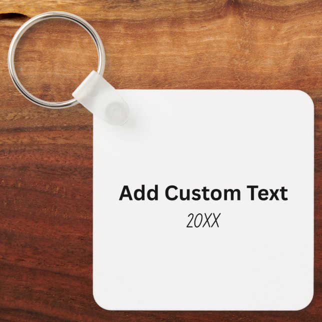 Create Your Own Metal Square Keychain (Front)