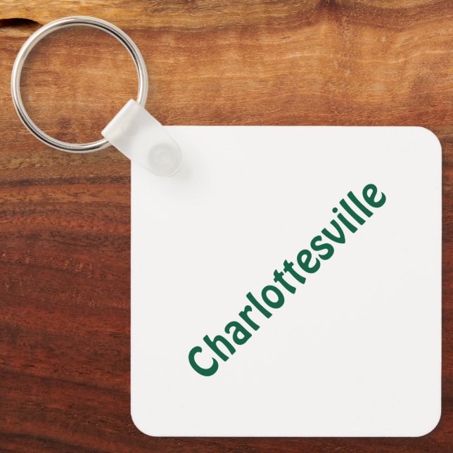 Create Your Own Metal Square Keychain (Front)