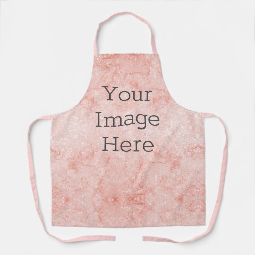 Create Your Own Metalic Blush Pink Glitter Marble Apron