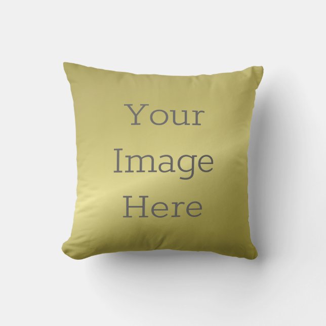 Create Your Own Metallic Antique Brass Faux Foil Throw Pillow (Front)