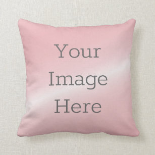 Create Your Own Metallic Blush Pink Faux Foil Throw Pillow
