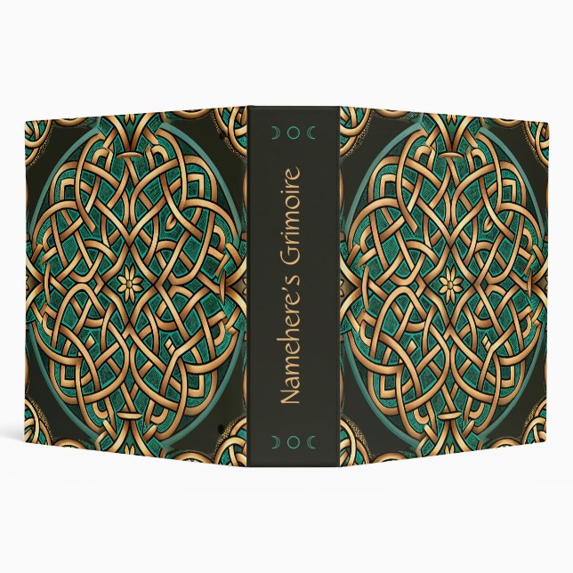Create Your Own Metallic Copper Celtic Knotwork 3 Ring Binder (Background)