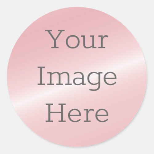 Create Your Own Metallic Dusty Rose Pink Faux Foil Classic Round Sticker