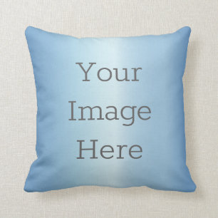 Create Your Own Metallic Frozen Ice Blue Faux Foil Throw Pillow