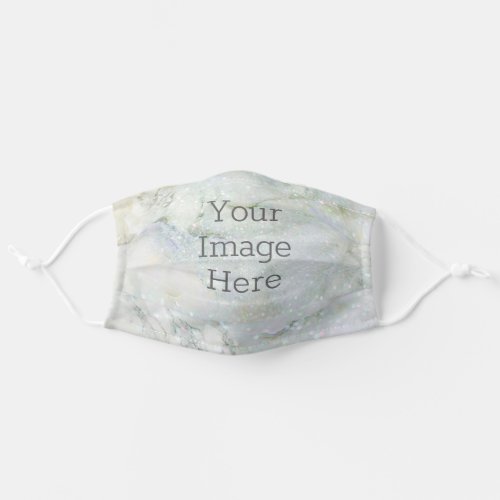 Create Your Own Metallic Glitter Marble Faux Foil Adult Cloth Face Mask