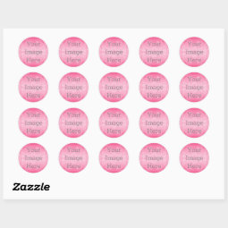 Create Your Own Metallic Hot Pink Glitter Dust Classic Round Sticker ...