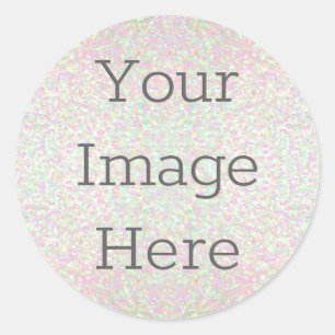 Create Your Own Metallic Iridescent Opal Glitter Classic Round Sticker