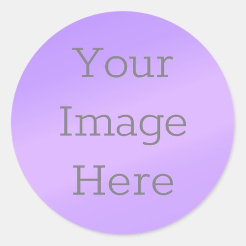 Create Your Own Metallic Lilac Purple Faux Foil Classic Round Sticker