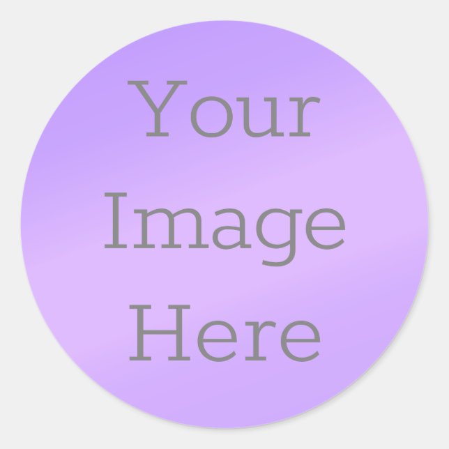 Create Your Own Metallic Lilac Purple Faux Foil Classic Round Sticker (Front)