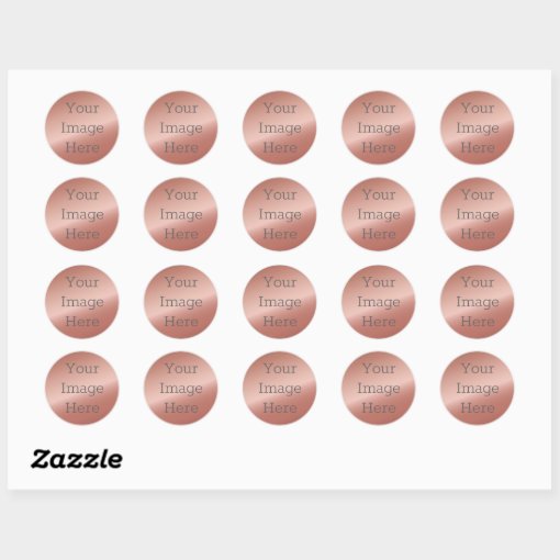 Create Your Own Metallic Rose Gold Faux Foil Classic Round Sticker | Zazzle