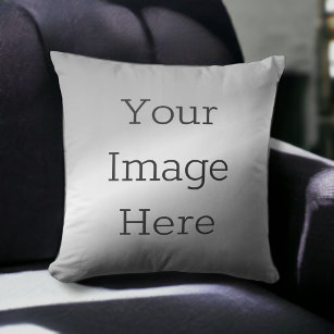 Create Your Own Metallic Sterling Silver Faux Foil Throw Pillow