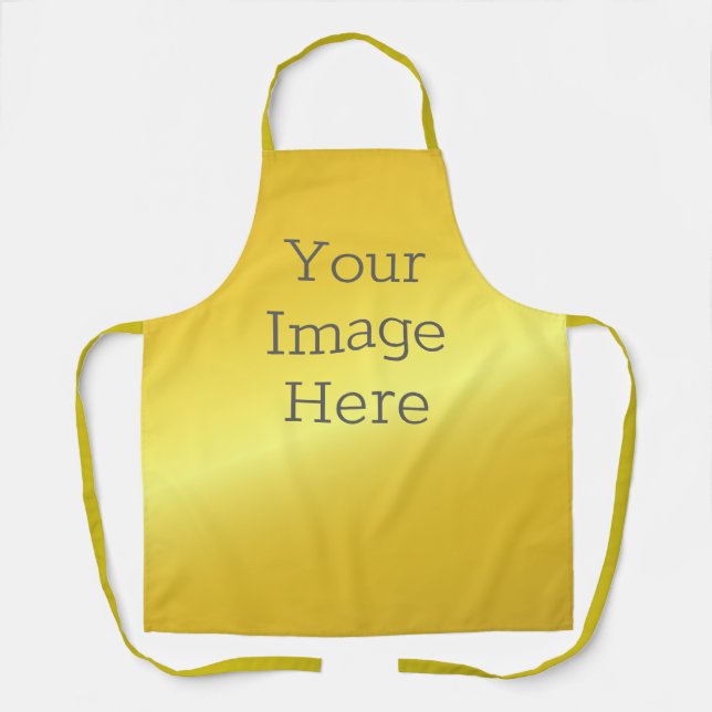 Create Your Own Metallic Sunshine Gold Faux Foil Apron (Front)