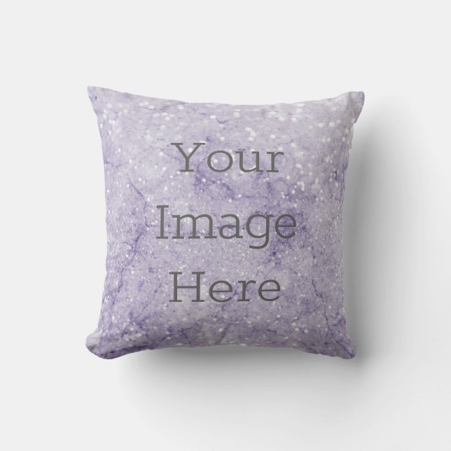 Create Your Own Metallic Violet Amethyst Sparkle Throw Pillow (Front)