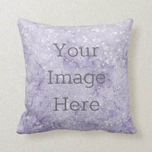 Create Your Own Metallic Violet Amethyst Sparkle Throw Pillow