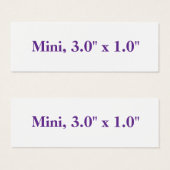 Create Your Own  Mini 3.0" x 1.0"   (Front & Back)
