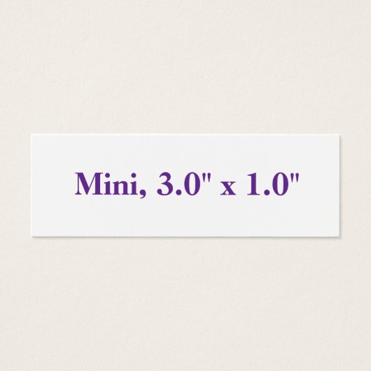 Create Your Own  Mini 3.0" x 1.0"   (Front)