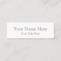 Create Your Own Mini Business Card