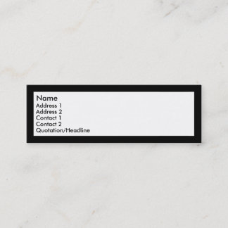 Create Your Own Mini Business Card