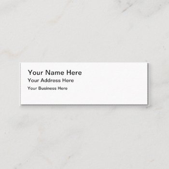 Create Your Own Mini Matte Business Cards by zazzle_templates at Zazzle