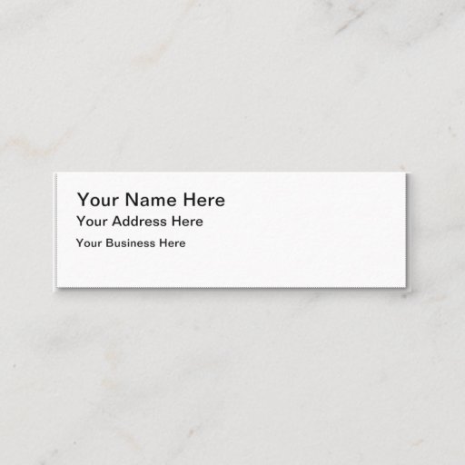 Customizable Skinny Business Card
