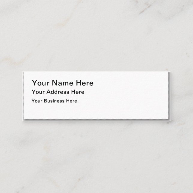 Mini, 3.0" x 1.0" Business Card (Front)