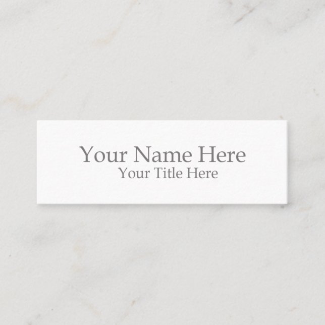 Create Your Own Mini Mini Business Card (Front)