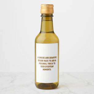 Create Your Own Mini Wine Bottle Labels (2" x 3")